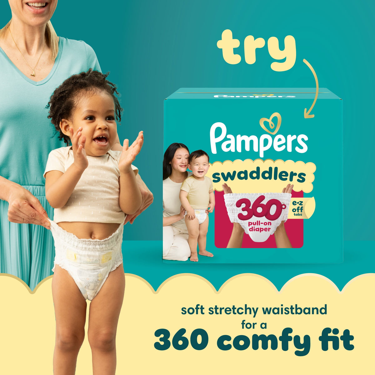 Pampers Swaddlers Fragrance Free Baby Diapers Size 6, 80 Count ( Select for More Options)