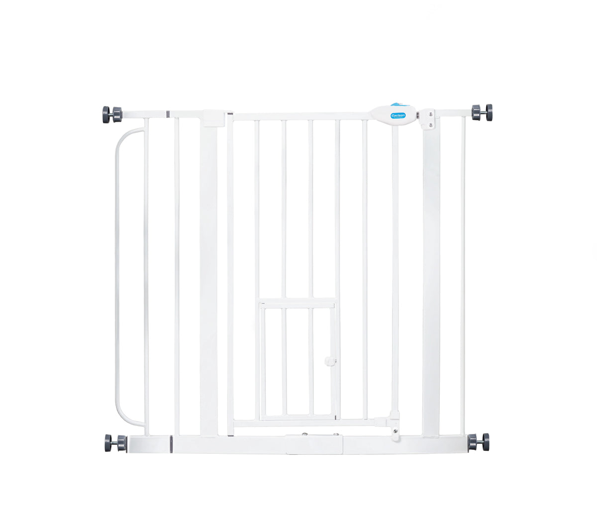 Carlson Extra Wide Walk-Through Pet Gate, 29"-38.5" Wide, Small Door, White