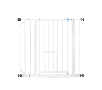 Carlson Extra Wide Walk-Through Pet Gate, 29"-38.5" Wide, Small Door, White