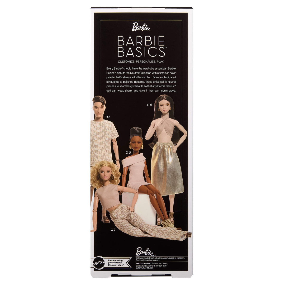 Barbie Basics Collectible Doll, Model 07 with Blonde Hair in White Pants with Golden Print