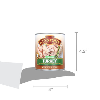 (4 pack) Keystone All Natural Turkey, 28 oz Can