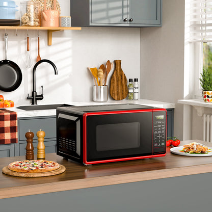 Mainstays Countertop Microwave Oven, 0.7 cu ft, 700 W, Red
