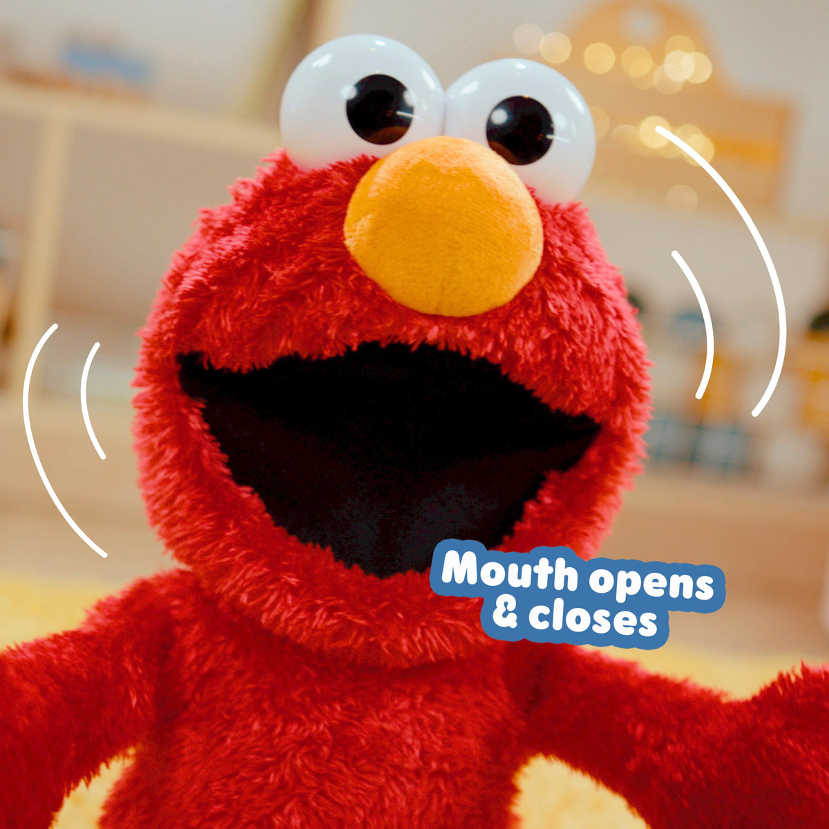 Sesame Street Tickle Me Elmo Giggle Max 18-Inch Interactive Plush Toy, Biggest Tickliest Elmo Ever, Ages 18 Months+