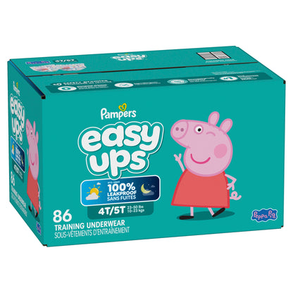 Pampers Easy Ups Peppa Potty Training Pants Girls Size 6 4T-5T, 86 Count (Select for More Options)
