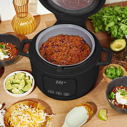 Beautiful 14-Cup Cooked, 6-Cups Uncooked Electric Rice and Grain Cooker, EverGood Ceramic Nonstick Coating, Black Sesame by Drew Barrymore