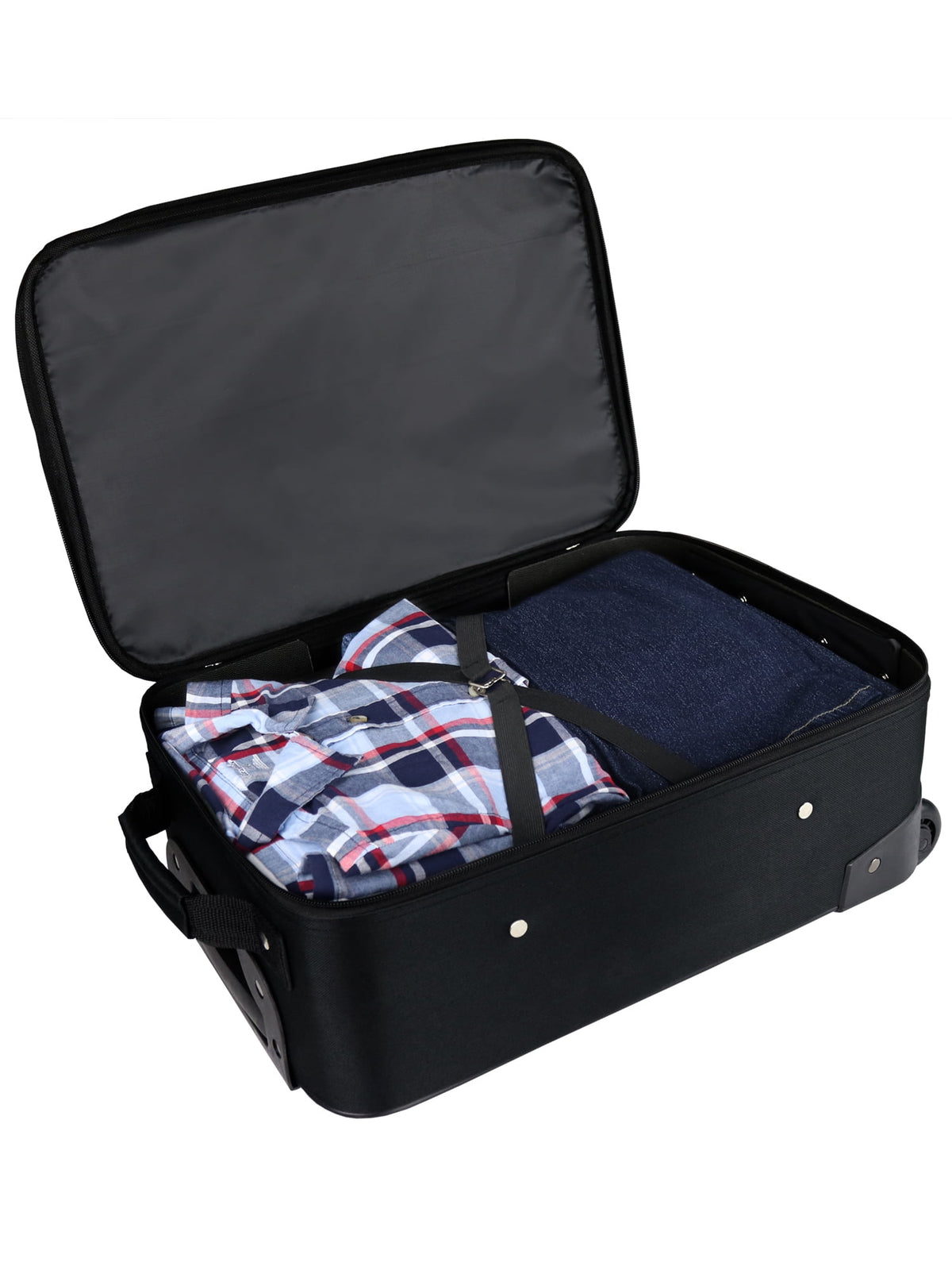 Protege 18 in Softside Pilot Case Carry-On Luggage, 2 Wheels, Black