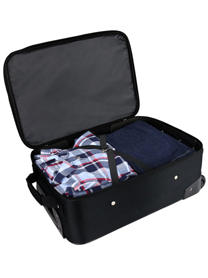 Protege 18 in Softside Pilot Case Carry-On Luggage, 2 Wheels, Black