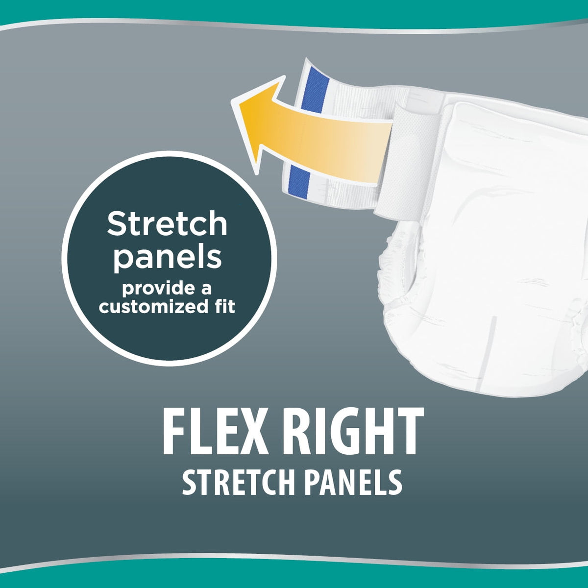 (2 pack) Assurance Unisex Stretch Briefs with Tabs, L/XL, 34 Count