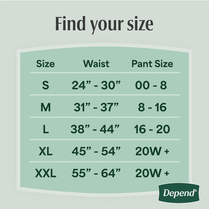 Depend Fresh Protection Incontinence Underwear for Women, Adult Diapers, M (76 Count)