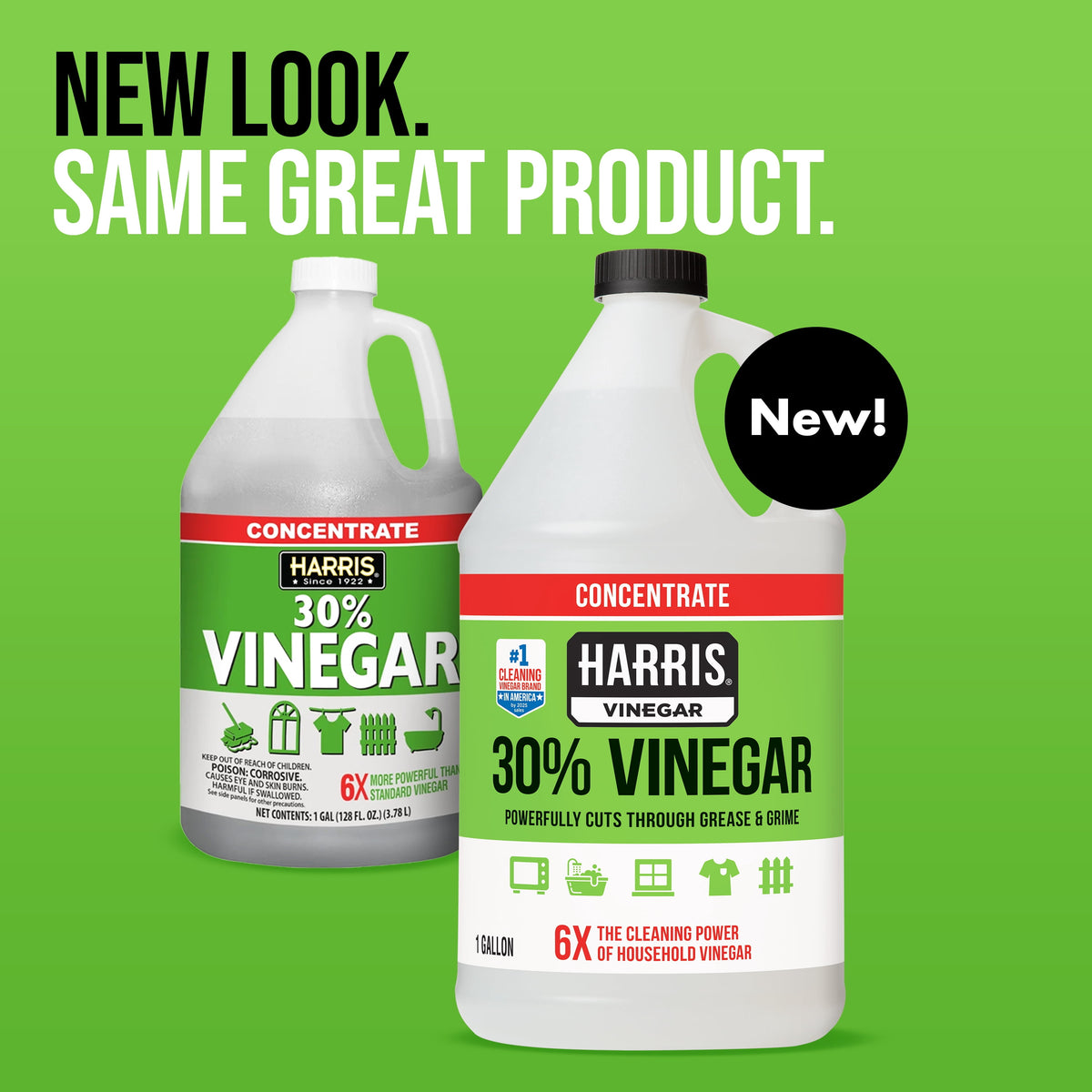 (2 pack) Harris 30% Concentrated Vinegar, Multi-Purpose Use for Home and Outdoor, 1 Gallon