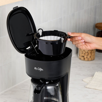 Mr. Coffee Programmable Coffee Maker, 12-Cup Coffee Maker, Black