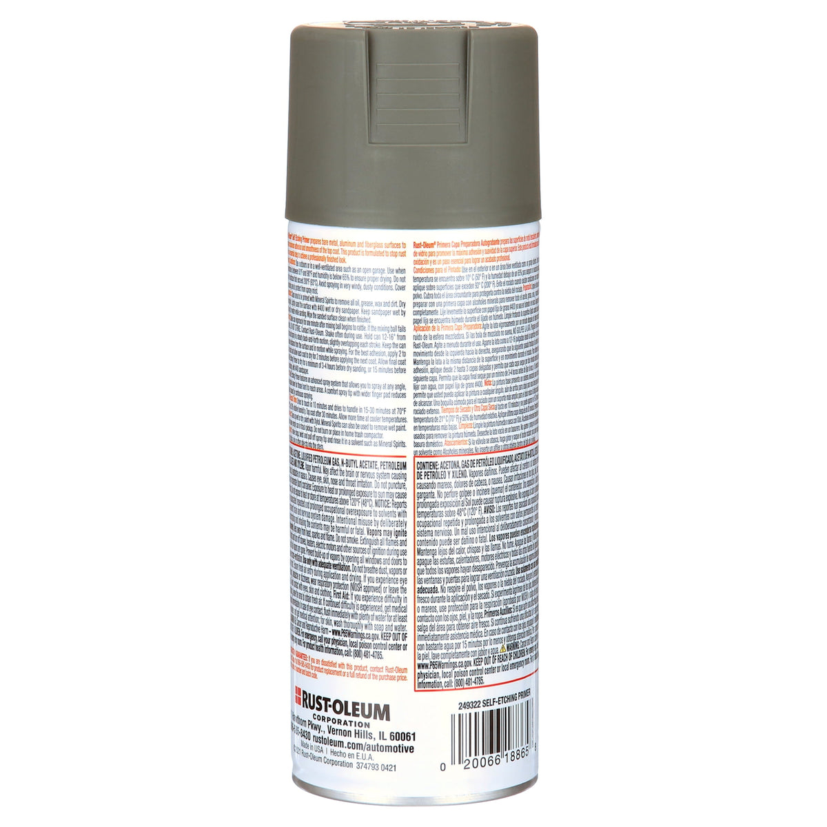 (4 pack) Rust-Oleum Automotive Self Etching Primer Spray, Dark Green, 12 oz
