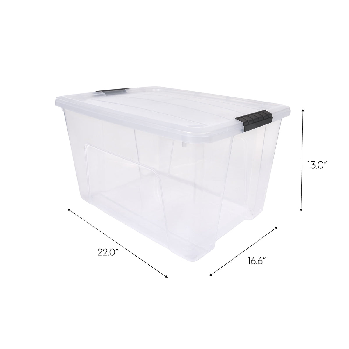 IRIS 60 Qt. Plastic Storage Bins with Lids, Stackable Storage Containers, Totes, 4 Pack