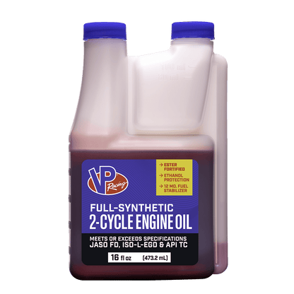 (2 pack) VP Racing Outdoor Power Equipment 2-Cycle Full Synthetic Small Engine Oil 16 oz