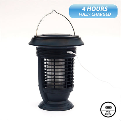 Ozark Trail Rechargeable Self-Cleaning Electronic Bug Zapper for Outdoor Use, Black