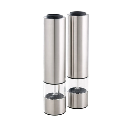 Kamenstein Battery Operated Stainless Steel Salt and Pepper Grinder Set of Two