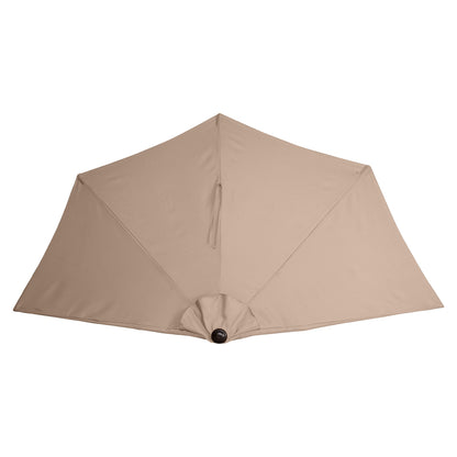 Villacera 9FT Outdoor Half Patio Umbrella - Balcony Furniture, Beige