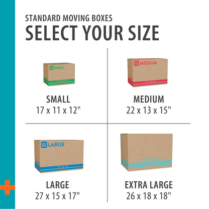 (25 pack) Pen+Gear Medium Moving Box, 22 in. L x 13 in. W x 15 in. H, Kraft