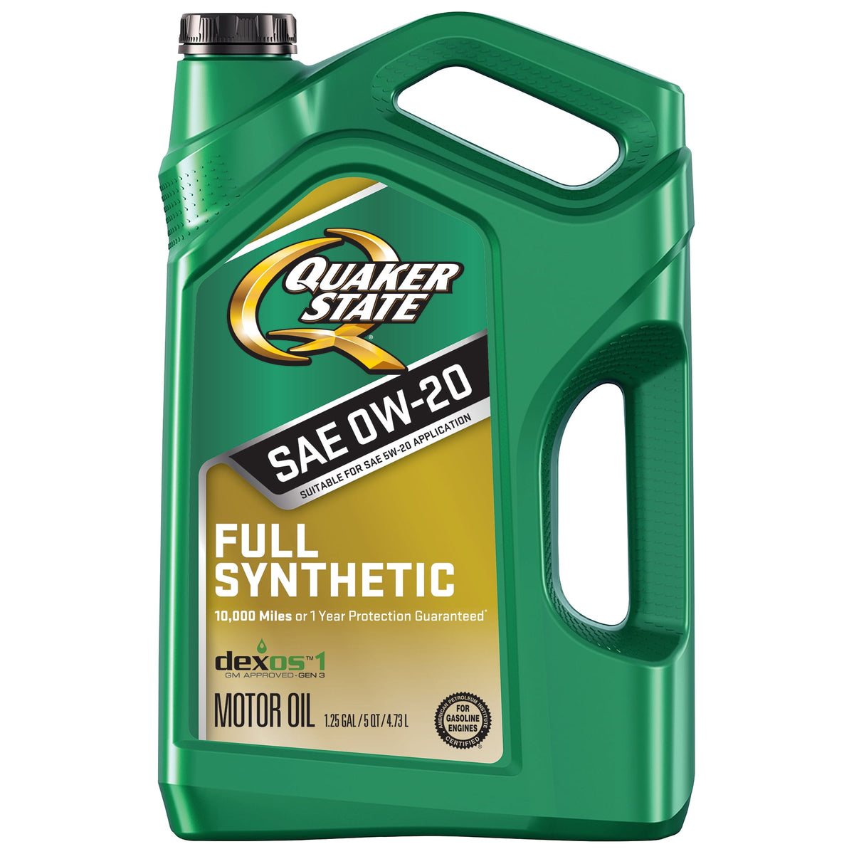 (2 pack) Quaker State Full Synthetic 0W-20 Motor Oil, 5-Quart