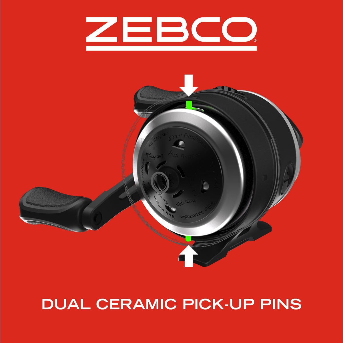 Zebco 33 Tactical Spincast Reel and Fishing Rod Combo, 6-Foot 2-Piece Fishing Pole, Size 30 Reel, Black