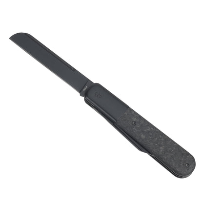 Swiss Tech Barlow Double Bladed Pocket Knife, Trapper, AUS-8, Carbon Fiber Handle, Slip Joint