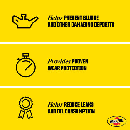 Pennzoil High Mileage 5W-30 Motor Oil, 5 Quart
