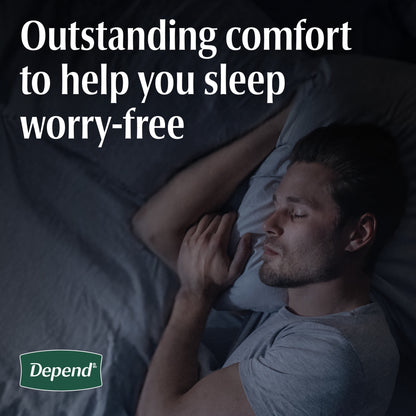 Depend Night Defense Incontinence Underwear for Men, Adult Diapers, L (56 Count)
