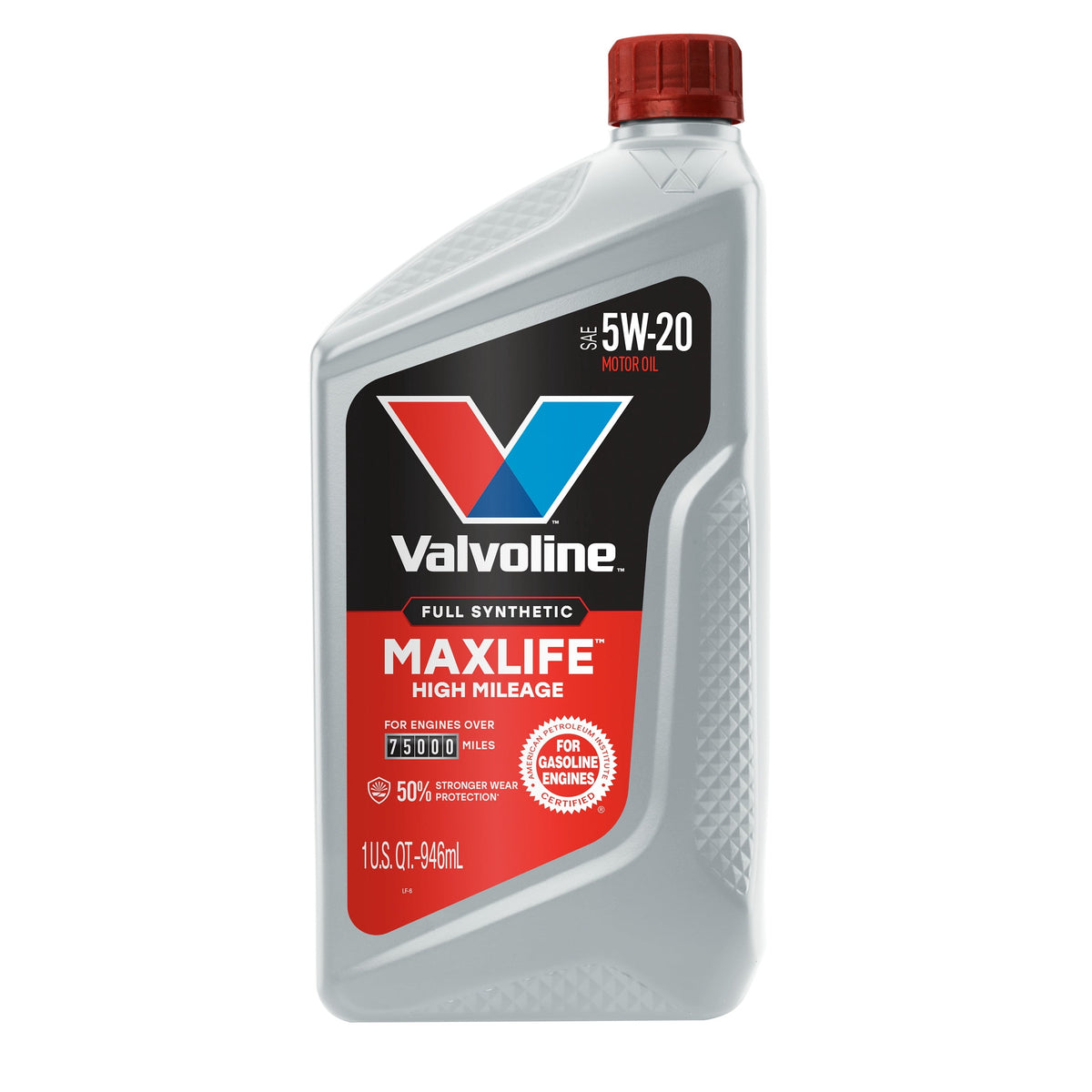 (5 pack) Valvoline MaxLife Full Synthetic High Mileage 5W-20 Motor Oil 1 Quart