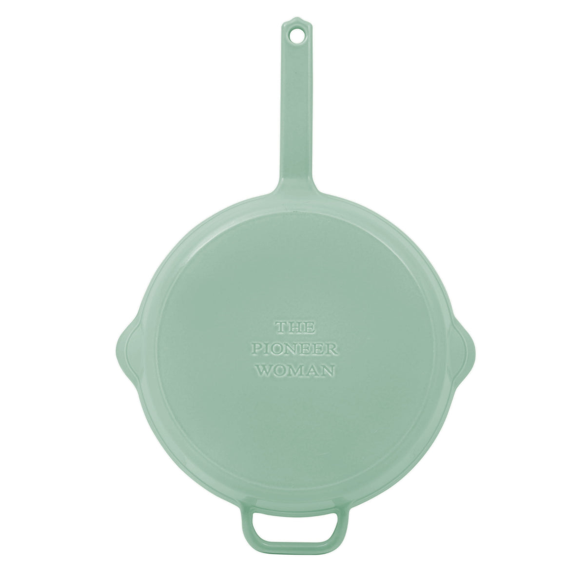 The Pioneer Woman 12 in Enameled Cast Iron Skillet, Green, Oven Safe