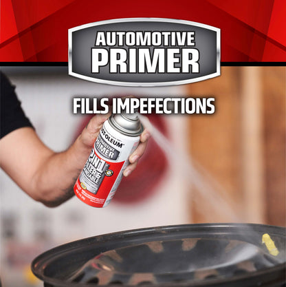 (3 pack) Rust-Oleum Automotive 2 in 1 Filler and Sandable Primer Spray, Gray, 12 oz