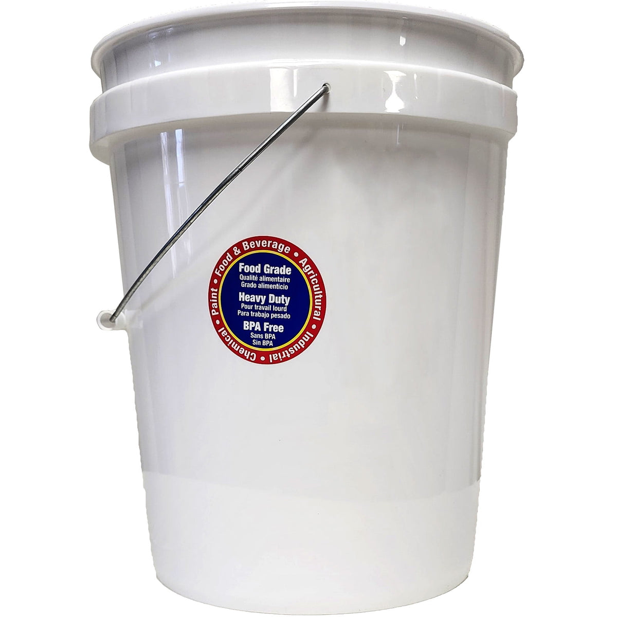 (12 pack) United Solutions 5 Gallon Round Utility Bucket, Comfort Handle, Plastic, White, PN0149, 1 Each