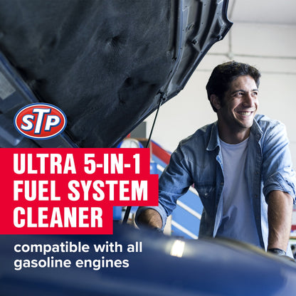 (3 pack) STP Ultra 5-in-1 Fuel System Cleaner Gas Additive, 12 fl oz