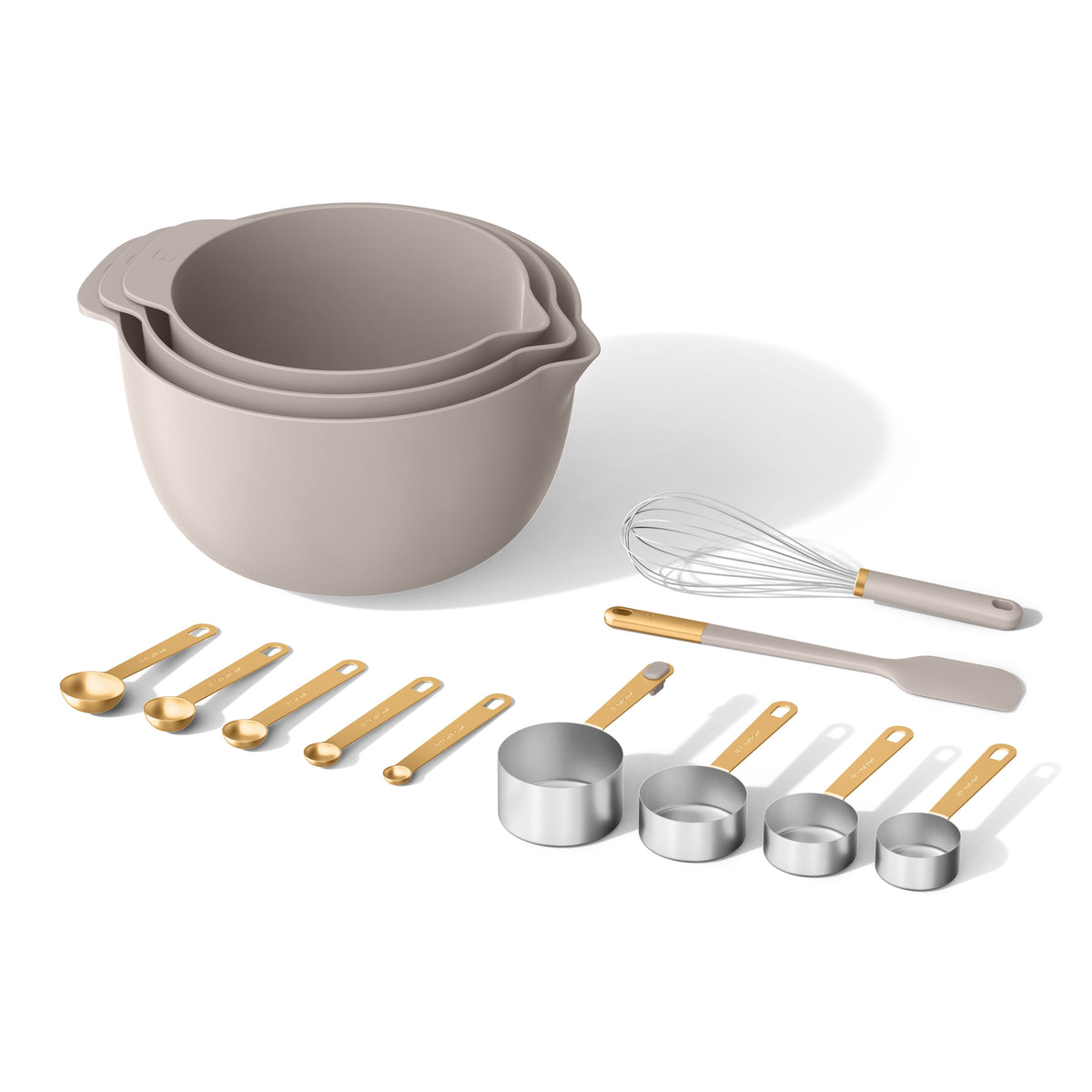 Beautiful by Drew Barrymore Mix & Measure Set, 14-Piece, Porcini Taupe