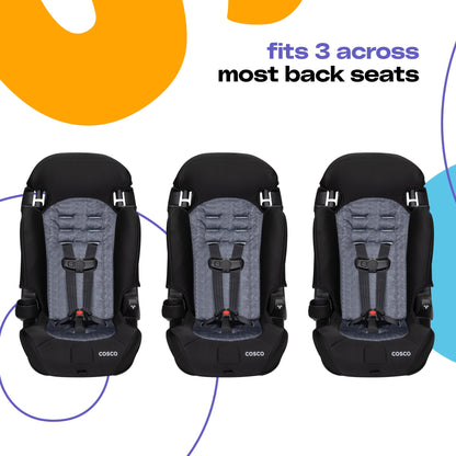 Cosco Kids Finale 2-in-1 Toddler Booster Car Seat, Braided Twine II, Harness Booster Car Seat