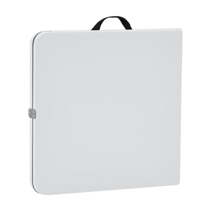 Mainstays 4 ft Adjustable Height Fold-in-Half Centerfold Folding Table, White