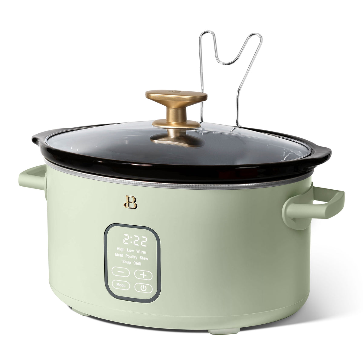 Beautiful 6 Qt Programmable Slow Cooker, Sage Green by Drew Barrymore