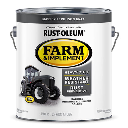 Massey Ferguson Gray , Rust-Oleum Gloss Farm and Implement Paint- Gallon, 1 Pack