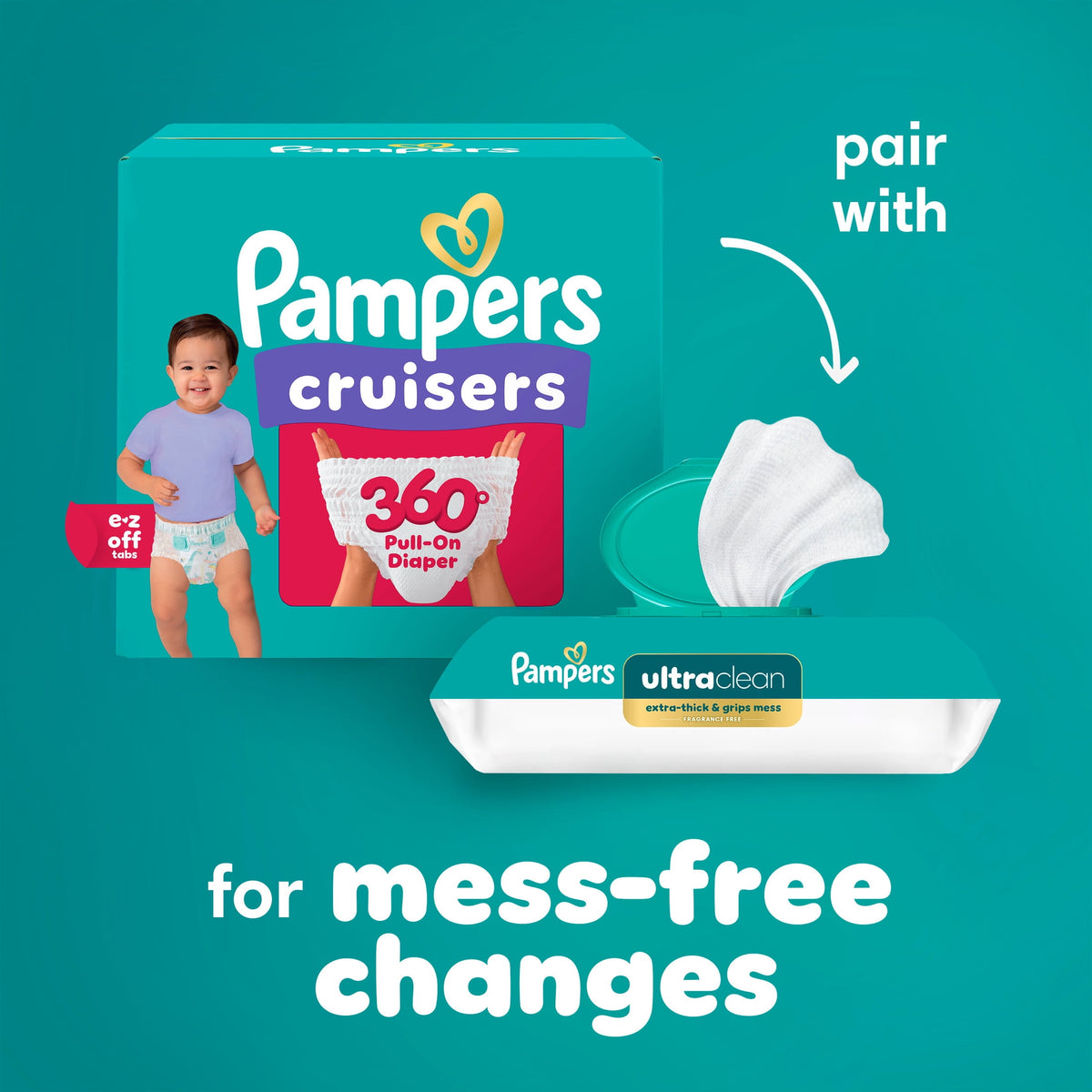 Pampers Cruisers 360 Baby Diapers Size 6, 76 Count (Select for More Options)