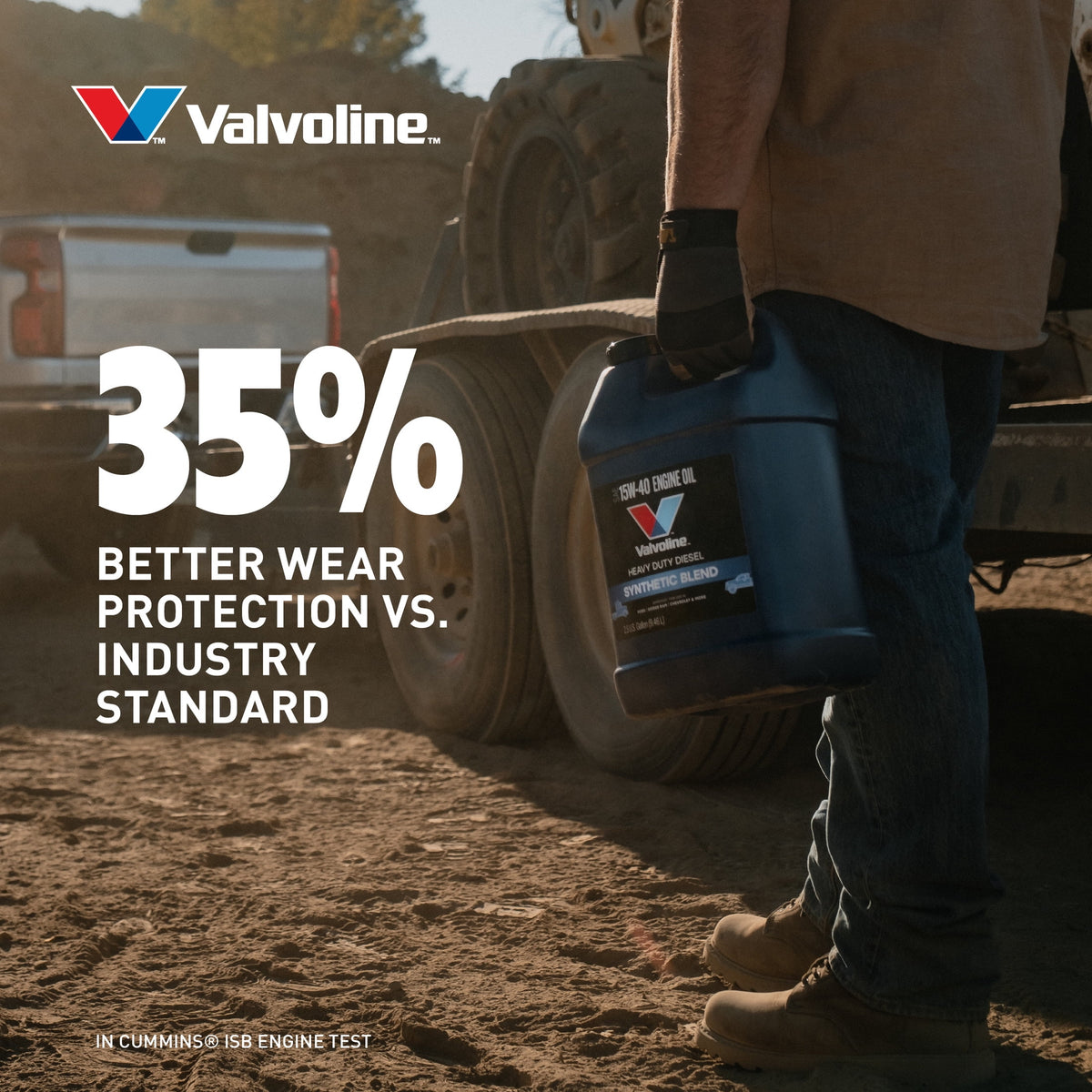 Valvoline Heavy Duty Diesel Synthetic Blend 15W-40 Engine Oil 2.5 Gallon
