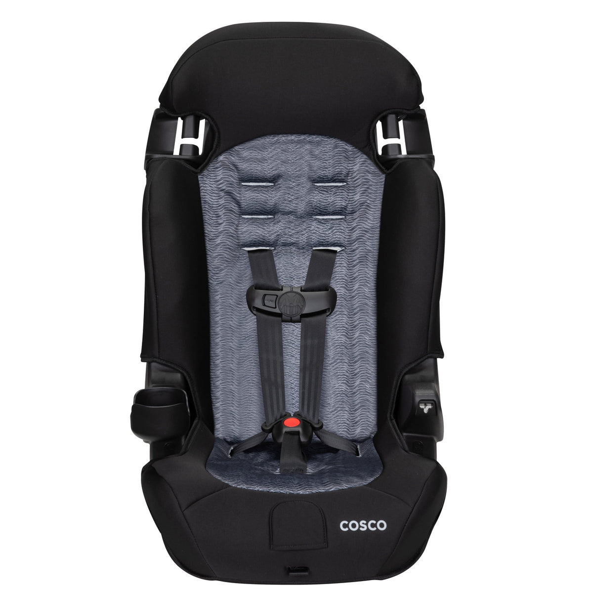 Cosco Kids Finale 2-in-1 Toddler Booster Car Seat, Fiberwave II, Black/Grey, Harness Booster Car Seat
