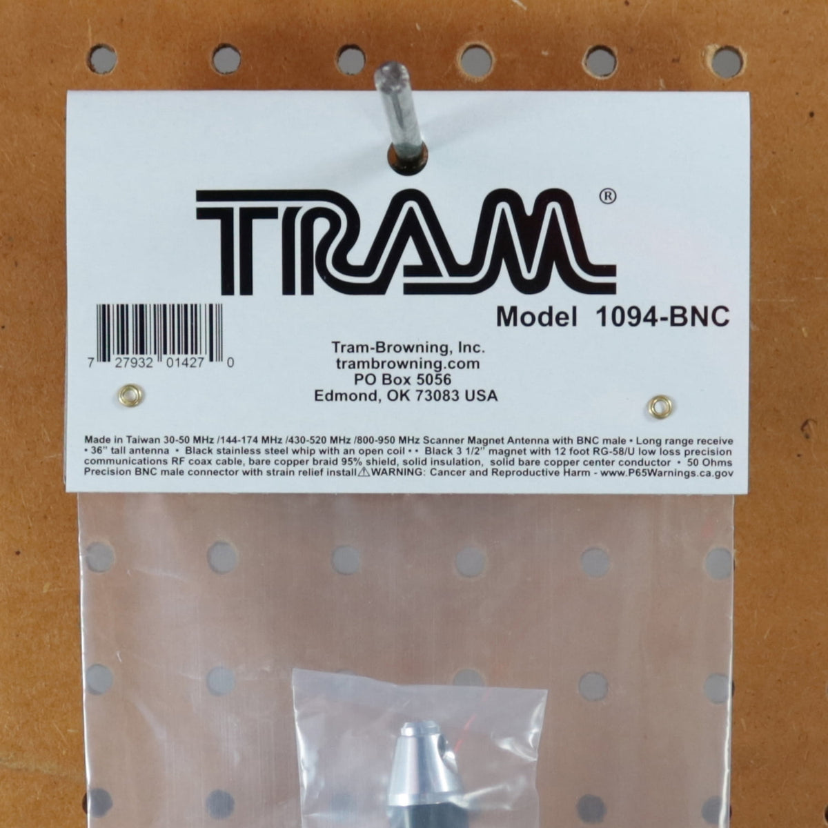 Tram Scanner 3 1/2" Magnet Antenna with BNC-Male Connector
