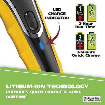 Wahl LifeProof Wet/Dry Rechargeable Lithium Ion Trimmer for Men, Black/Yellow, 9899