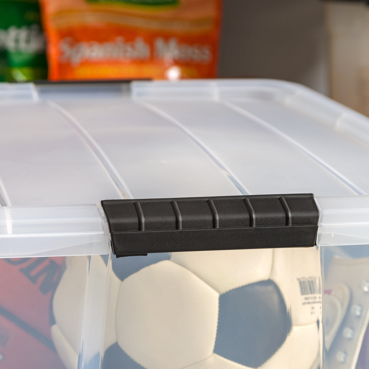 IRIS 60 Qt. Plastic Storage Bins with Lids, Stackable Storage Containers, Totes, 4 Pack