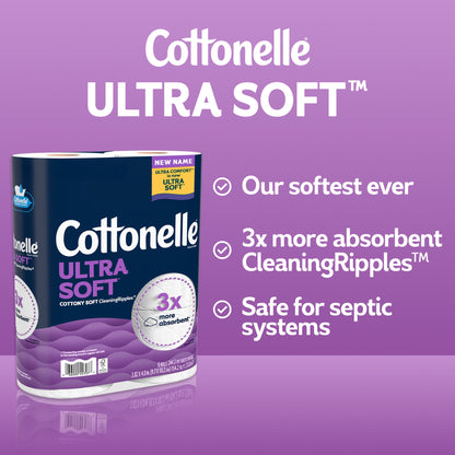 Cottonelle Ultra Soft Toilet Paper, 36 Mega Rolls