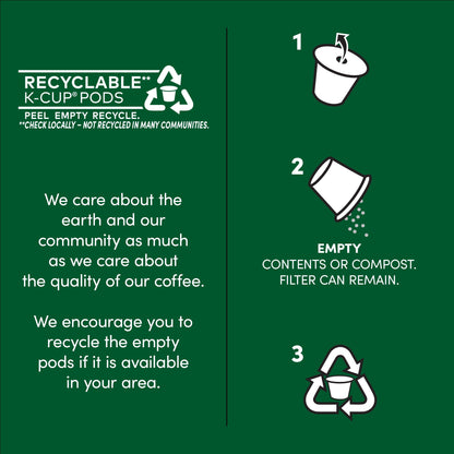 Tim Hortons Dark Roast K-Cup Coffee Pods for Keurig Brewers, Recyclable, 72 Ct