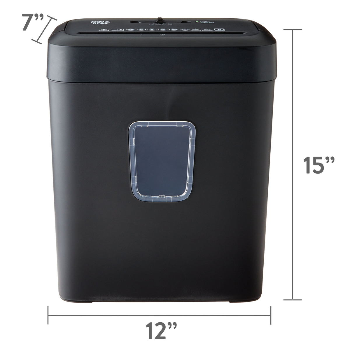 Pen+Gear 6-Sheet Cross-Cut Paper and Credit Card Shredder, 3.7 gal Bin, Black, Home and Office Use