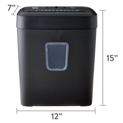Pen+Gear 6-Sheet Cross-Cut Paper and Credit Card Shredder, 3.7 gal Bin, Black, Home and Office Use
