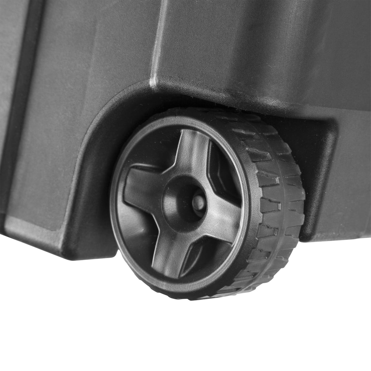 Sterilite Extra-Large Wheeled Industrial Storage Bin, 40 Gallon Durable Plastic Storage Tote with Latching Lid and Pull Handle, Black, 2 Pack