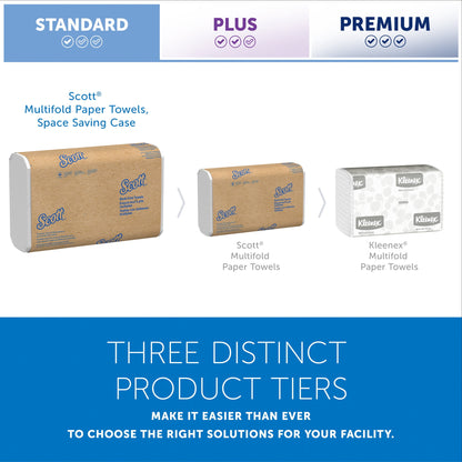 Scott® Professional Universal Multifold Paper Towels, Bulk (01840), Absorbency Pockets, Standard Tier, Compressed, White (16 Packs, 250 Sheets Each)