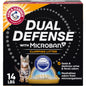 (4 pack) ARM & HAMMER Dual Defense with Microban Clumping Cat Litter for Multi-Cat Households, 14 lbs